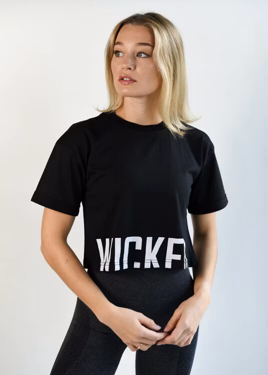 CROOPED T-shirt Svart