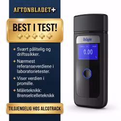 Dräger Alcotest® 4000 promillemåler inkl. gratis forkalibrering, tøypåse og 3 munstykker. Fri frakt i dag