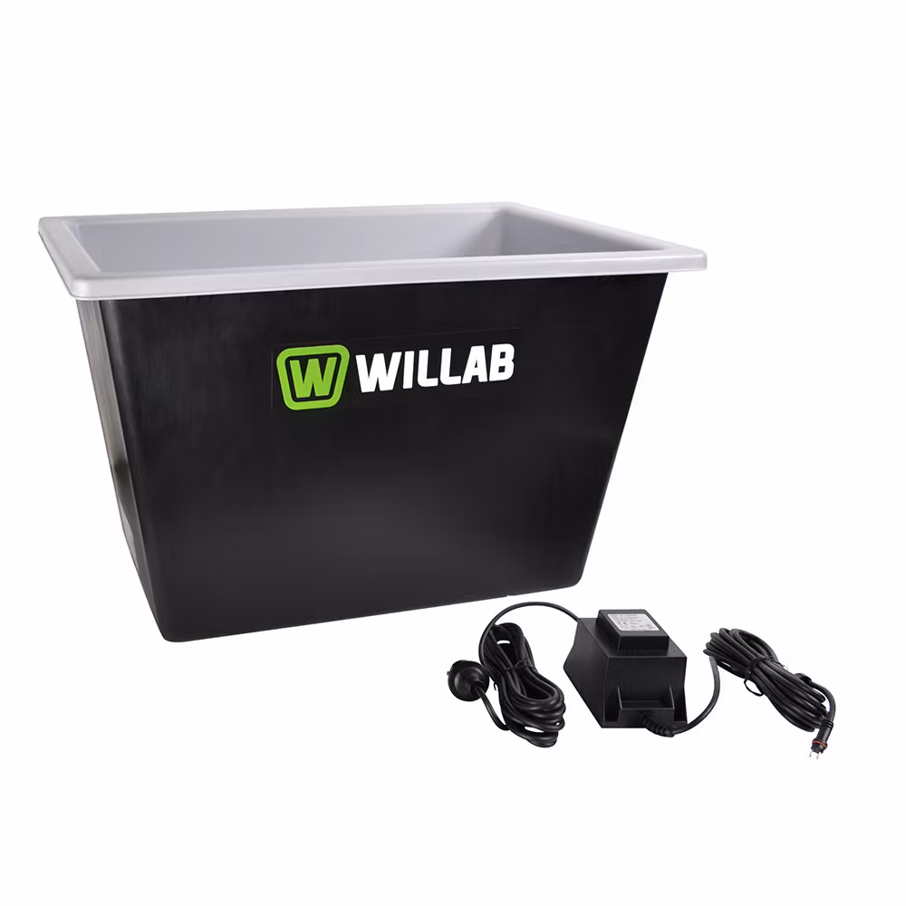 Värmebalja rektangulär 60L Willab