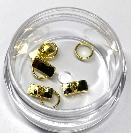 Metallsmycke - Guld Rektangel