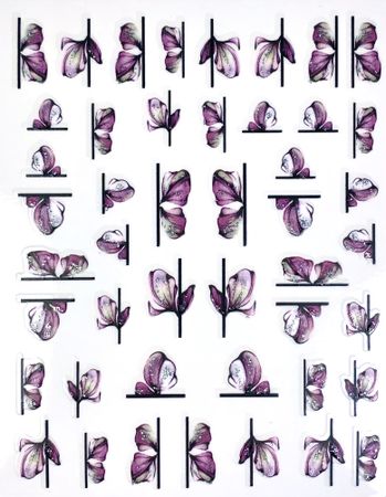 2 pack Line Flower Sticker