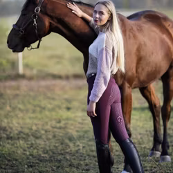 Ego7 Ridbyxor dressyr Supergrip Bordeaux