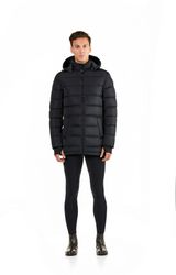Odina Padded Parka Men With Hood Svart