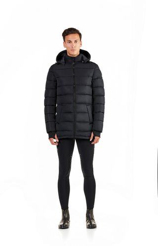Odina Padded Parka Men With Hood Svart
