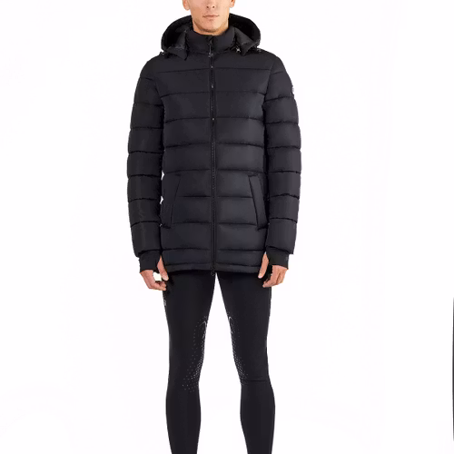 Odina Padded Parka Men With Hood Svart