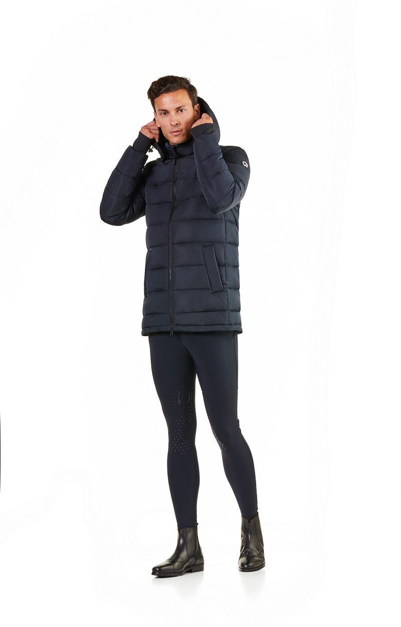 Odina Padded Parka Men With Hood Navy