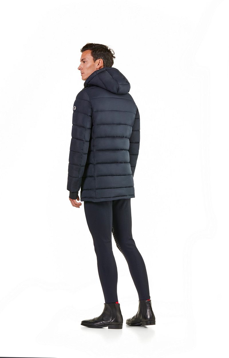 Odina Padded Parka Men With Hood Navy