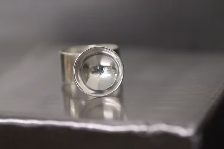 BOWL - Bred silverring med skål