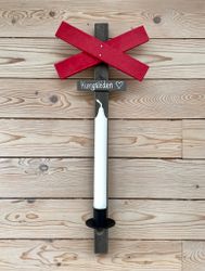 Väggljusstake Ledkryss - personlig skylt - Kronljus .