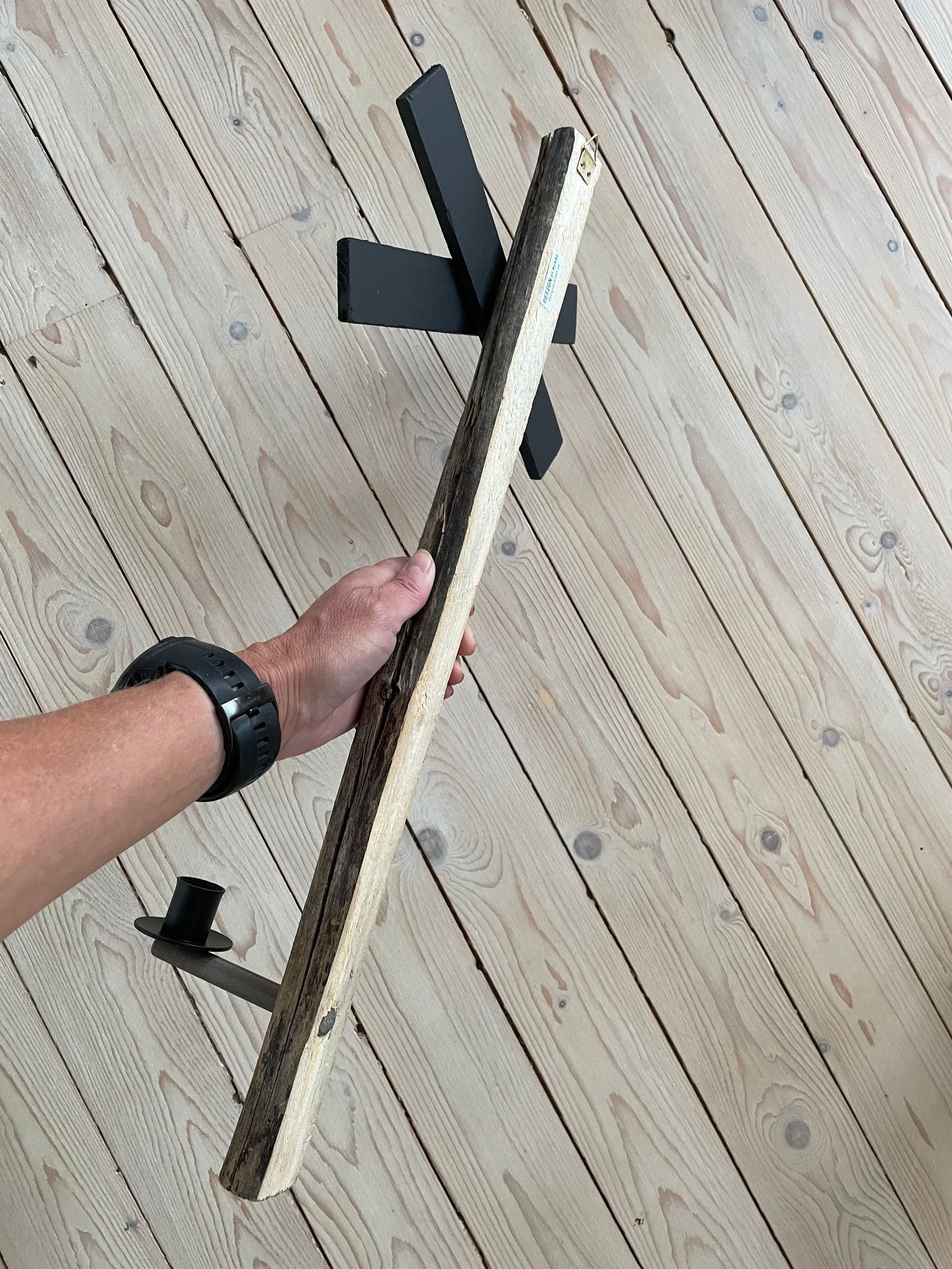 Väggljusstake Ledkryss - Natur - Brun