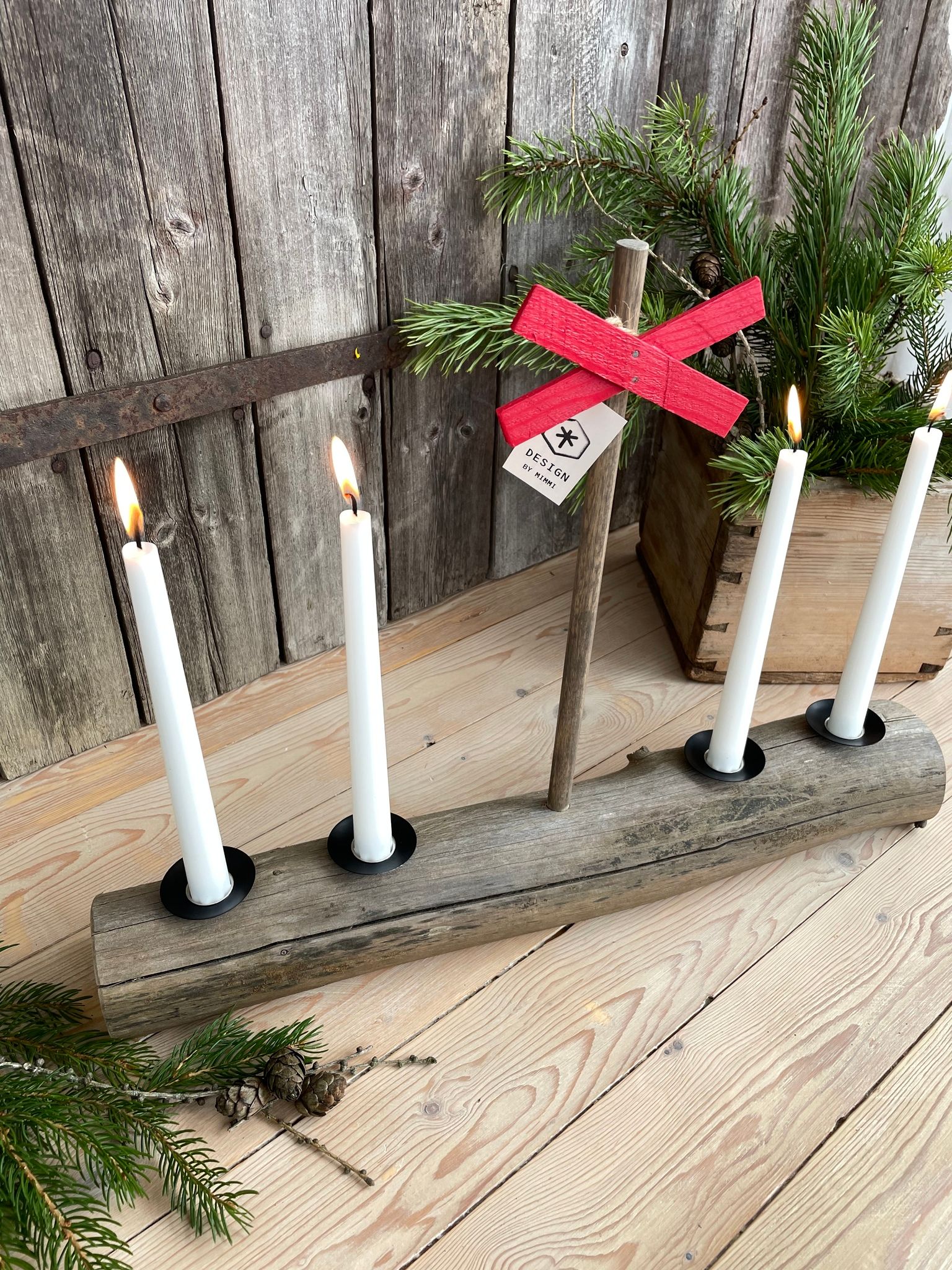 Adventsljusstake Ledkryss