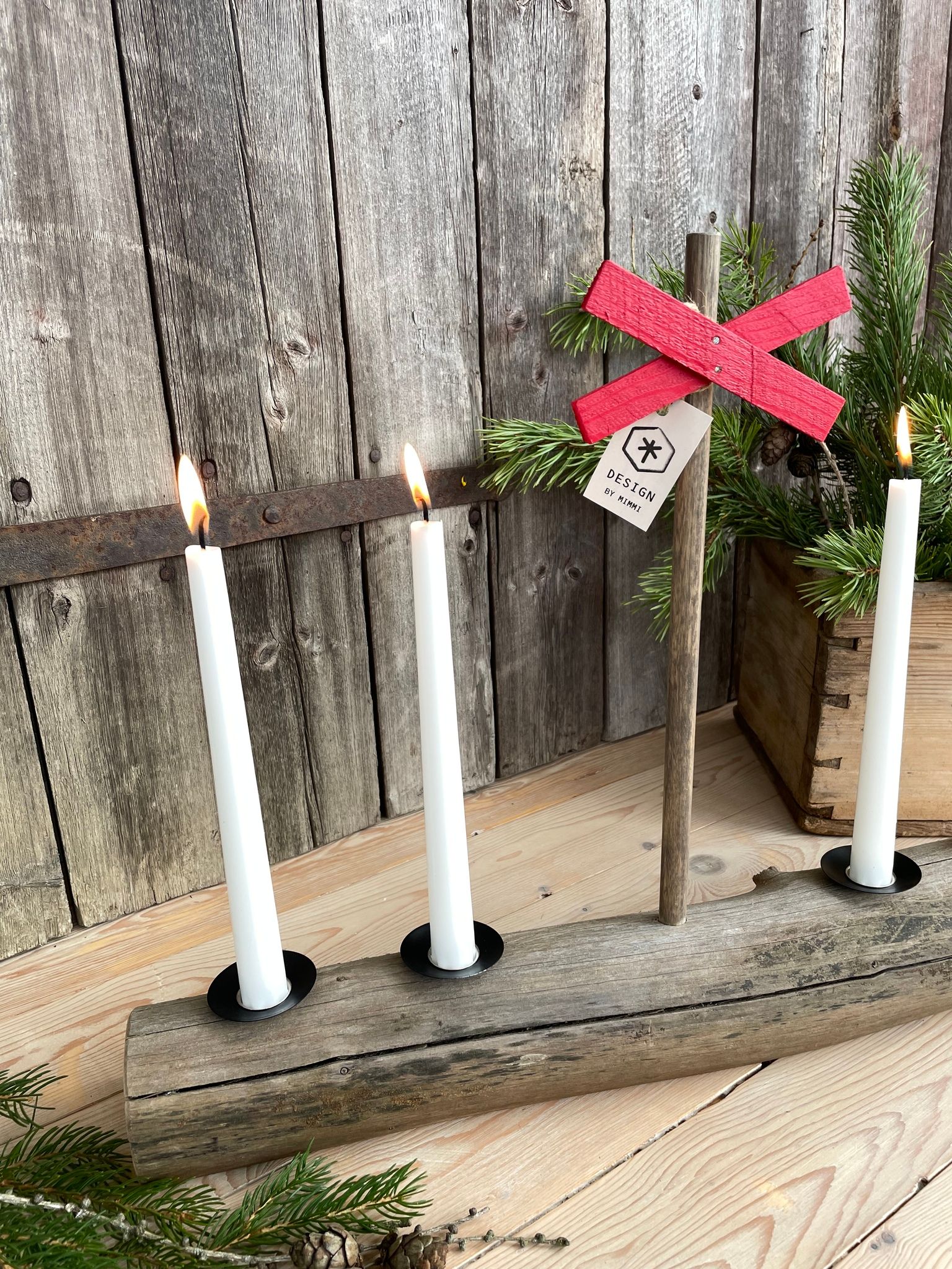 Adventsljusstake Ledkryss