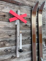 Väggljusstake Ledkryss - Natur - Röd