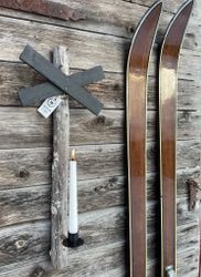 Väggljusstake Ledkryss - Natur - Svart