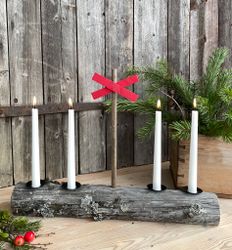 Adventsljusstake Ledkryss Tre färger
