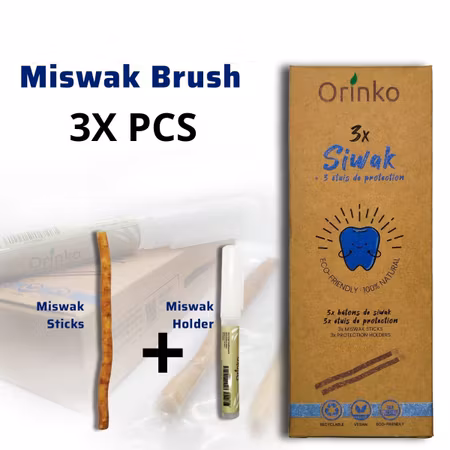 Miswak + behållare 3st