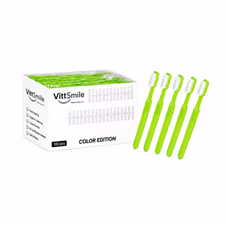 Vitt Smile Engångstandborste Lime – 5 st