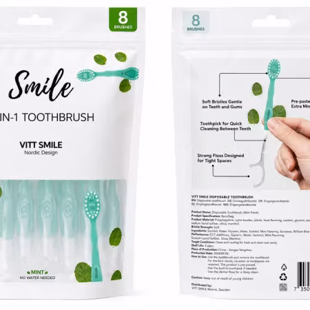 Verala 5-i-1 Engångstandborstar – 8-pack