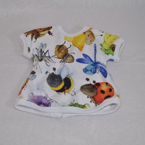 Dock - Klänning med djur 30cm