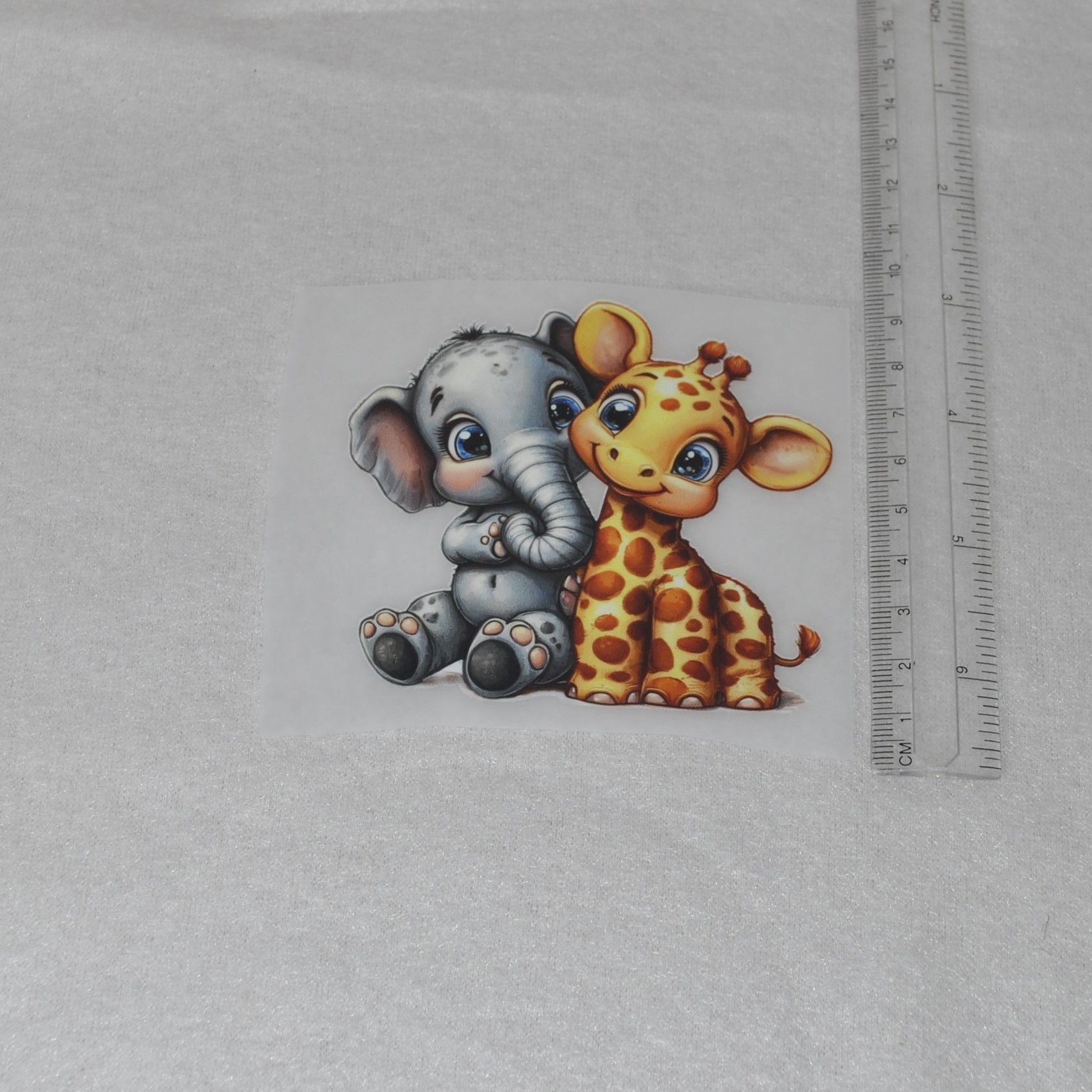 Vinyltryck söta djur ca 8 x 9 cm