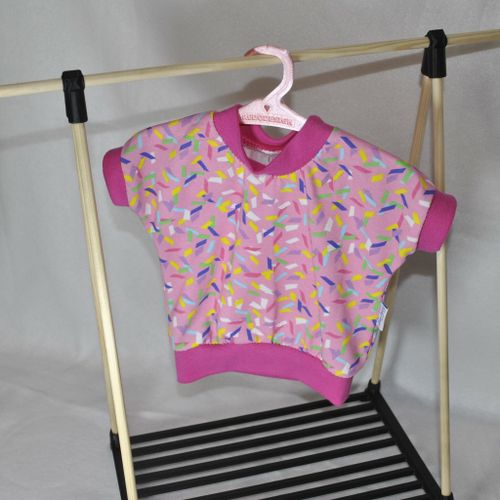 Dock - Rosa tröja med strössel stl 43-45 cm