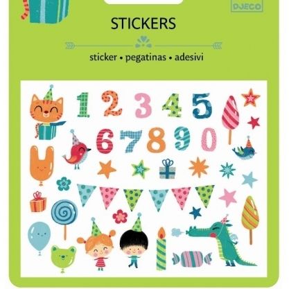 Ministickers med kalastema. Klisterarket är 10x8 cm.