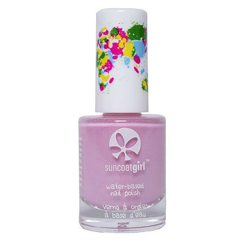 Giftfritt nagellack från SunCoat, tvättas bort med tvål och vatten. Rosa.