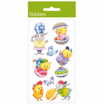 Supersöta påskstickers i 3d. Förpackningen är ca 19x10 cm.