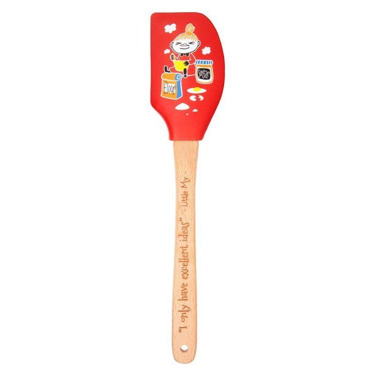 Sötaste slickepotten med Lilla My. 27 cm lång. Fint träskaft och silikonskrapa i rött med Lilla My.