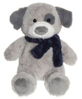 Teddykompaniet Elvis 37 cm grå mjuk hund