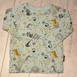 Trikå - Mintgrön vilda djur