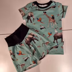 Trikå - Grönt med vilda djur