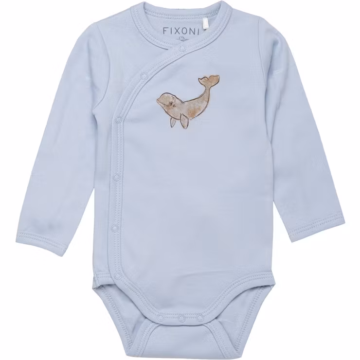 Fixoni Blå GOTS body 2-p