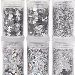 Glitter och paljetter Silver