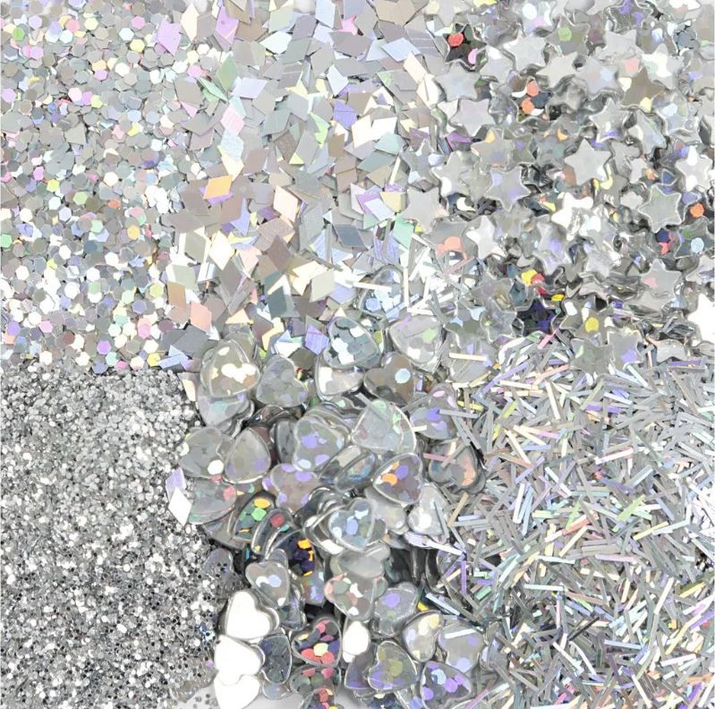 Glitter och paljetter Silver