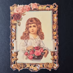 EF Bokmärke Flicka med blomkorg 7071