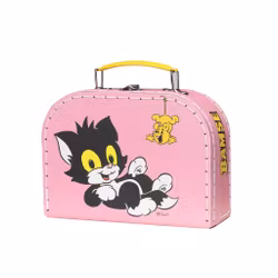 Bamse/Katten Jansson rosa pappväska