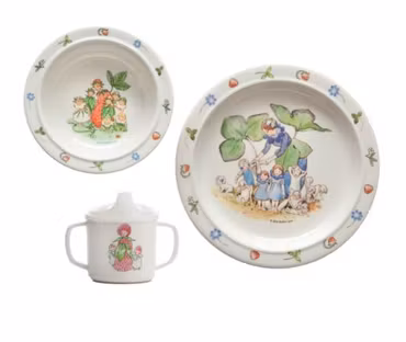 Rätt Start barnservis Elsa Beskow Blomsterbarn 3 delar