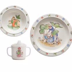 Rätt Start barnservis Elsa Beskow Blomsterbarn 3 delar