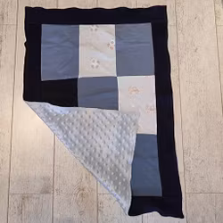 Lapptäcksfilt i trikå till baby