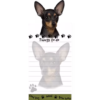 Block med magnet – Chihuahua, svart