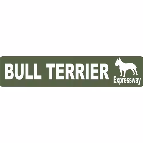 Gatuskylt – Bullterrier