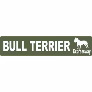 Gatuskylt – Bullterrier