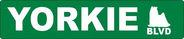 Gatuskylt – Yorkshireterrier