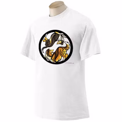 T-shirt, Yin Yang vit – Collie