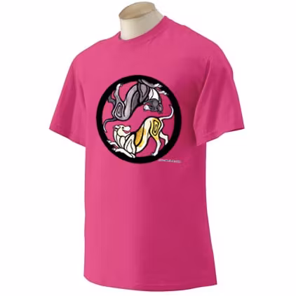 T-shirt, Yin Yang sangria – American staffordshire terrier