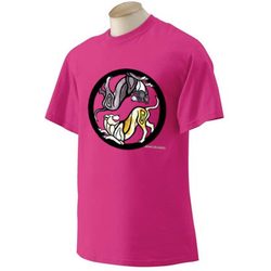 T-shirt, Yin Yang sangria – American staffordshire terrier