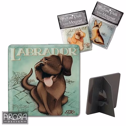 Kylskåpsmagnet, Pedigree Pals – Labrador retriever, choklad