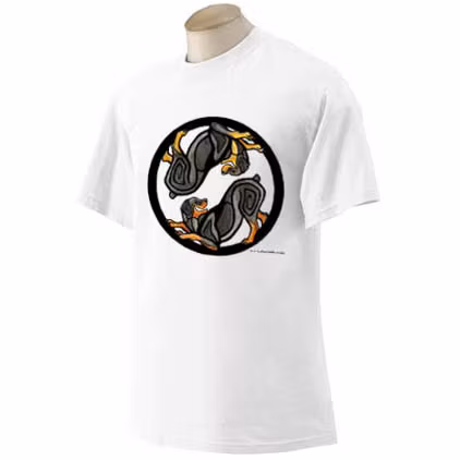 T-shirt, Yin Yang vit – Rottweiler