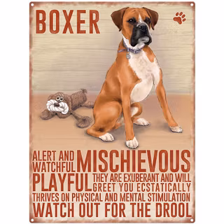 Skylt, metall – Boxer